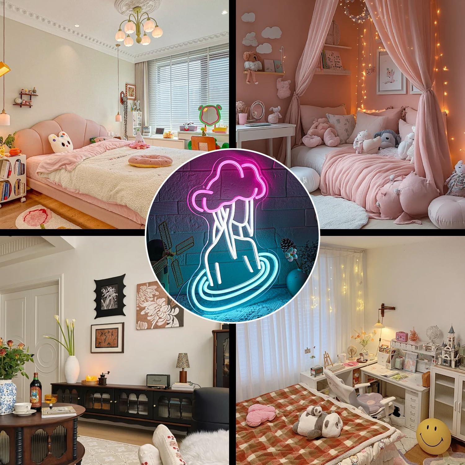 Señal de Neón LED Gyaksjm Mente Nublada 42x30.5 cm