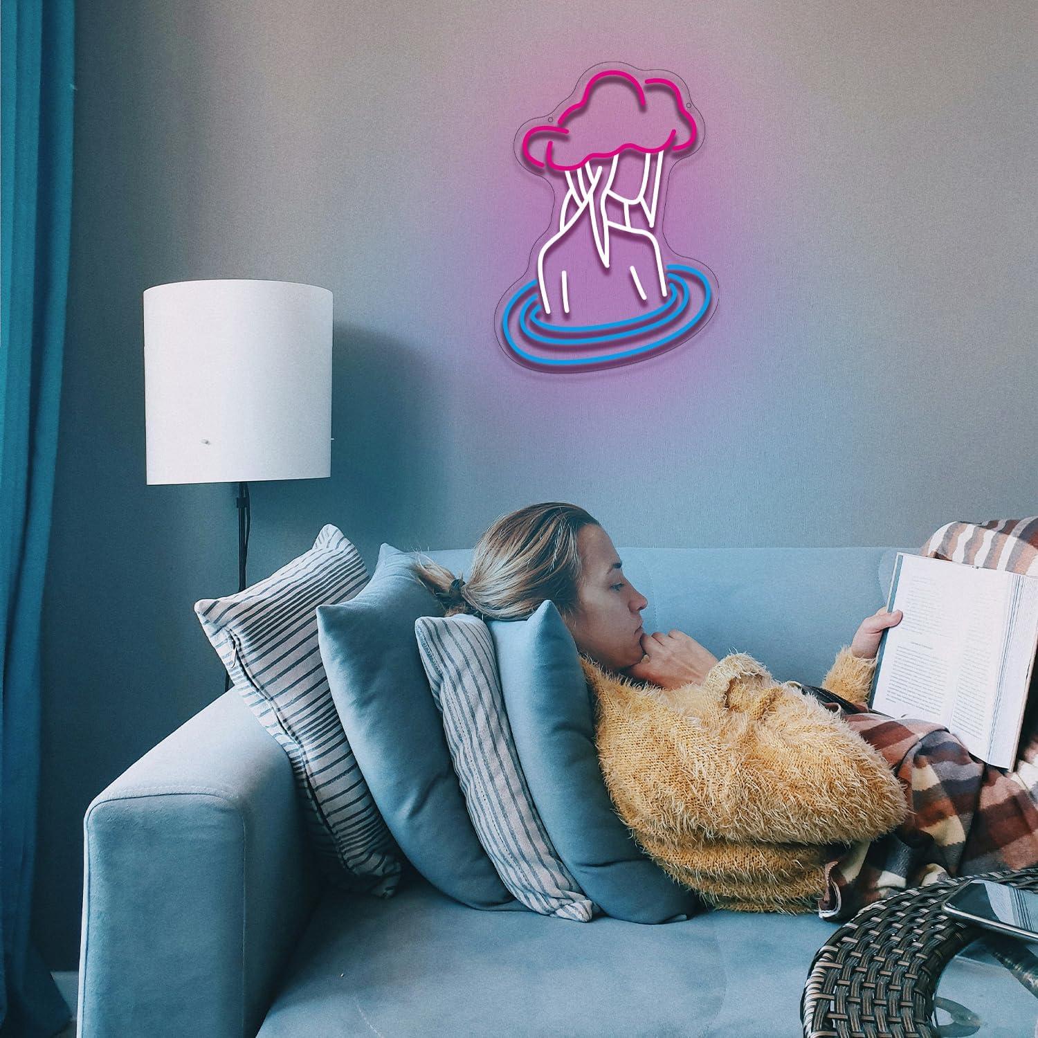 Señal de Neón LED Gyaksjm Mente Nublada 42x30.5 cm