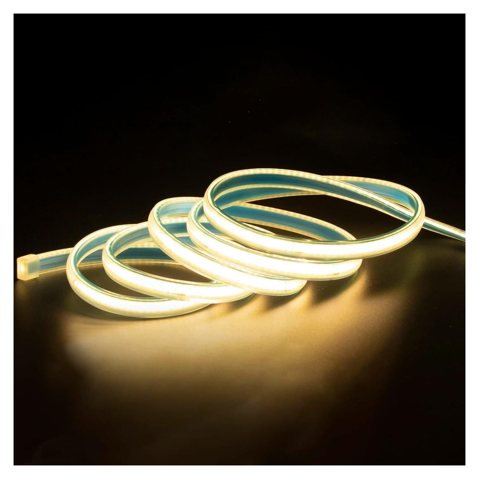 Tira de Luz LED COB 3000K 1m pcningled Impermeable 110V