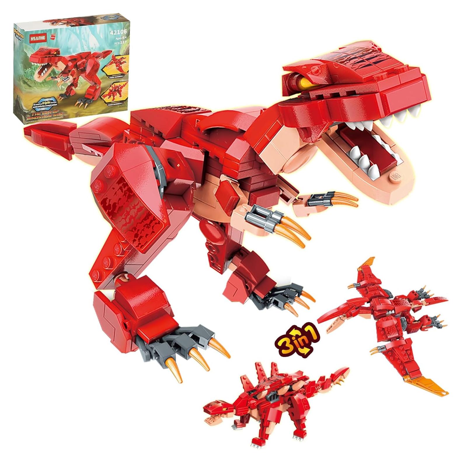 Kits de Construcción Dinosaurios STEM 3 en 1 287 Piezas