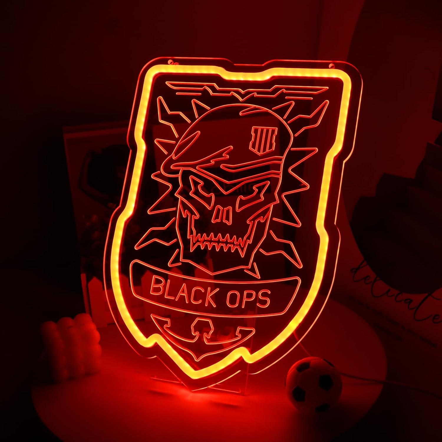 Señal Neón LED Llamada Duty lmprintNook 28x38 cm Rojo