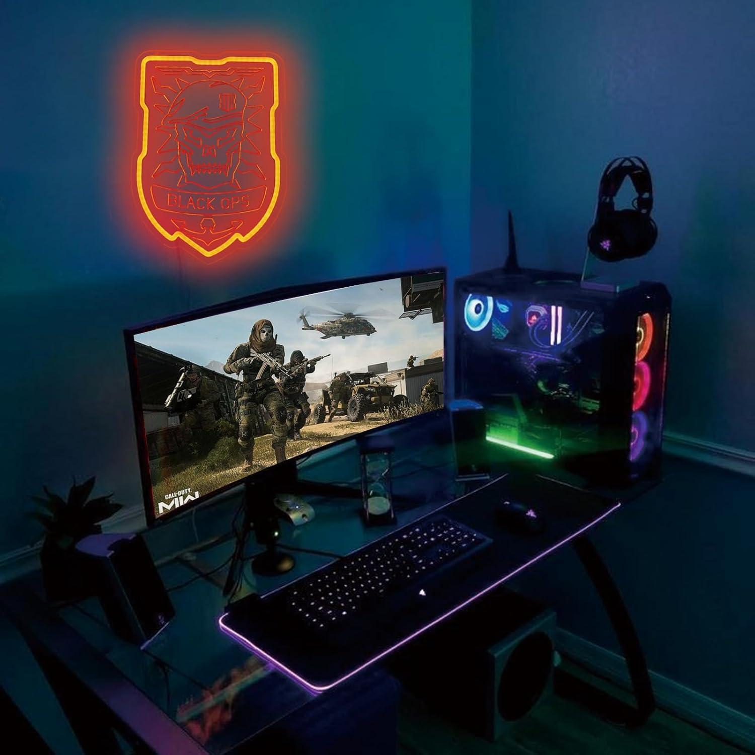 Señal Neón LED Llamada Duty lmprintNook 28x38 cm Rojo