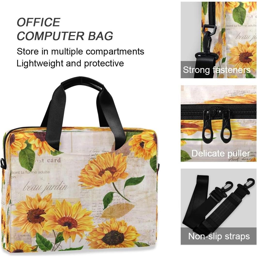 Funda para Laptop Yulife Girasol 40x7.5x30 cm 16" Unisex