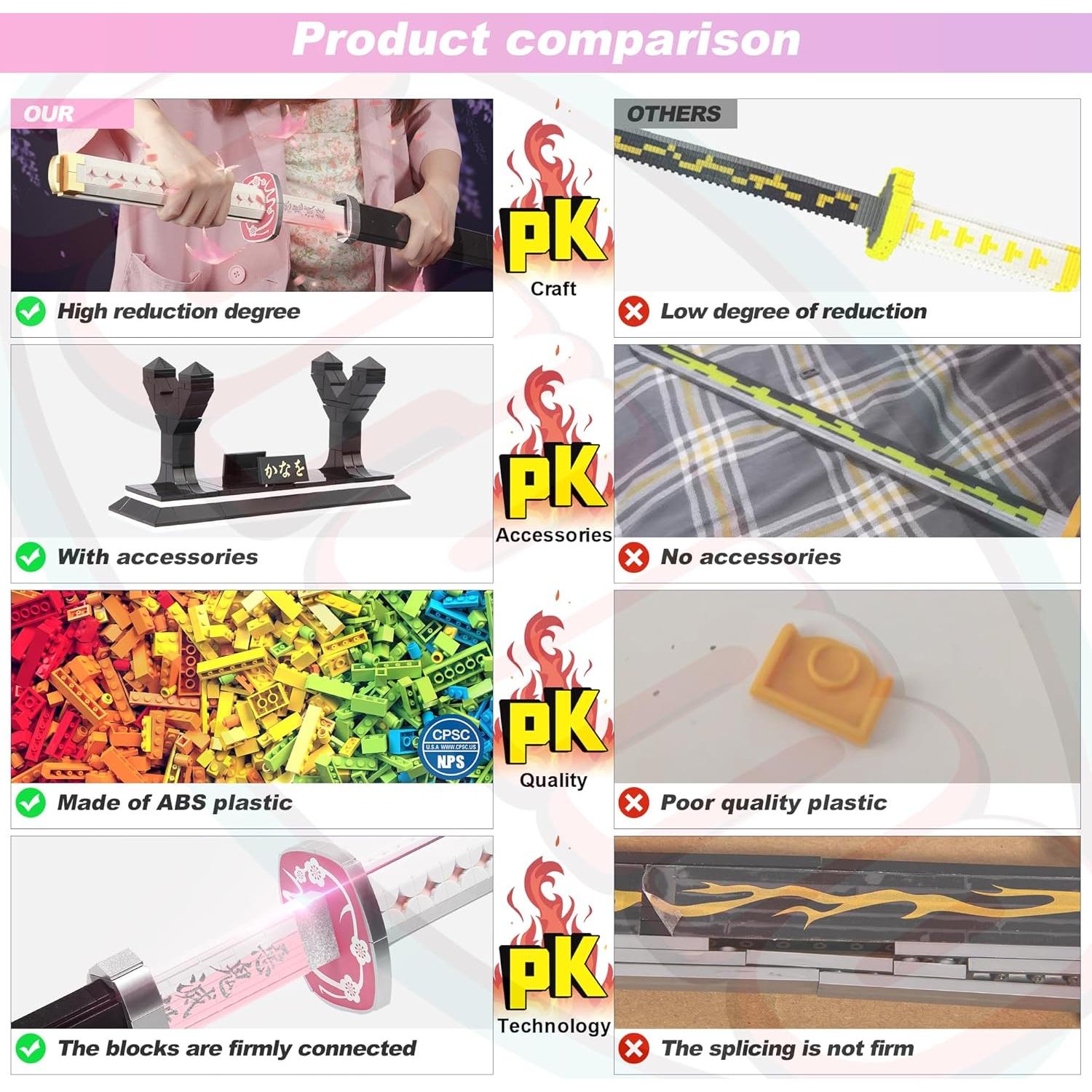 Conjunto Espada Kanao Demon Slayer Jorumo 99 cm 788 Piezas