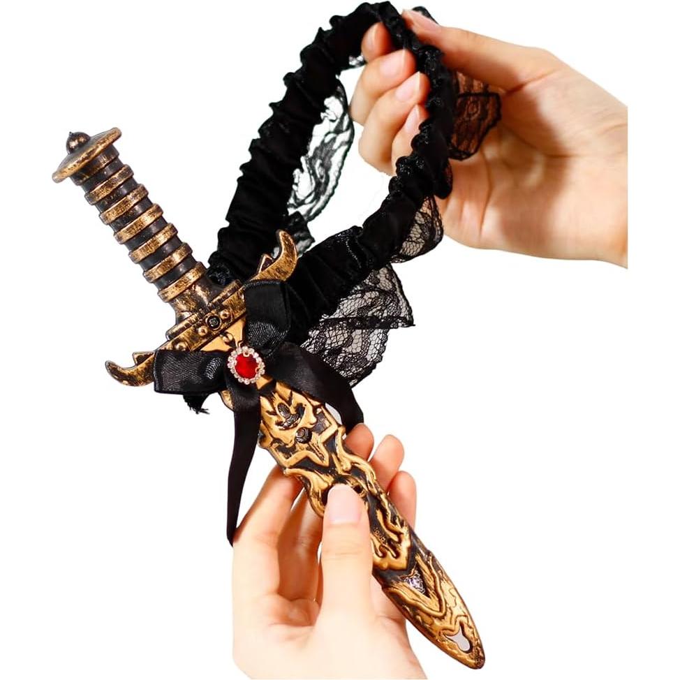 Espadas Pirata de Disfraz para Mujeres - 2 Pcs con Liga