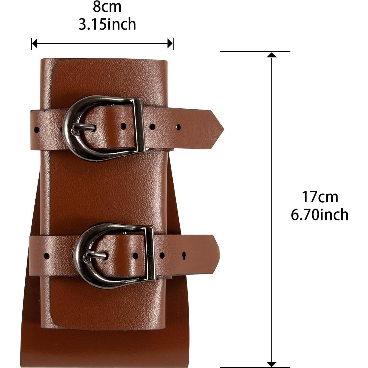 Funda de Daga Ajustable NUMJAW de Cuero Sintético Marrón