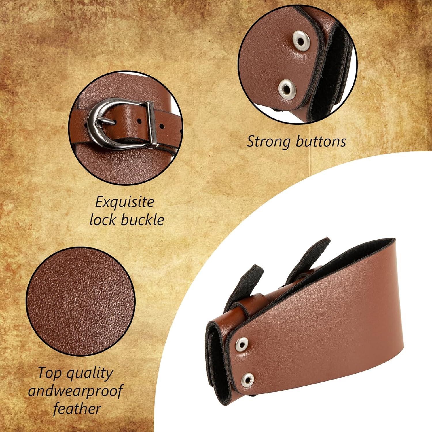 Funda de Daga Ajustable NUMJAW de Cuero Sintético Marrón