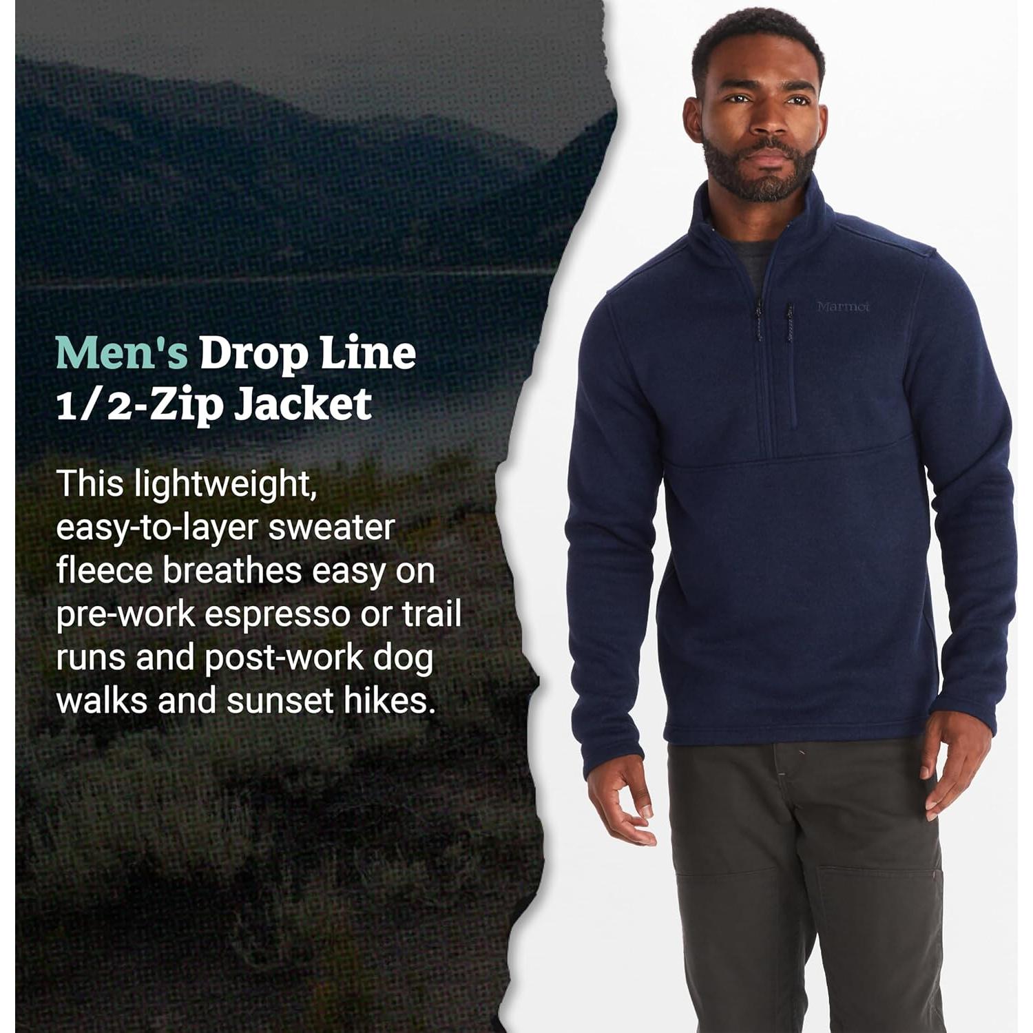 Suéter Polar Hombre Marmot Drop Line 1/2 Zip Navy 2975