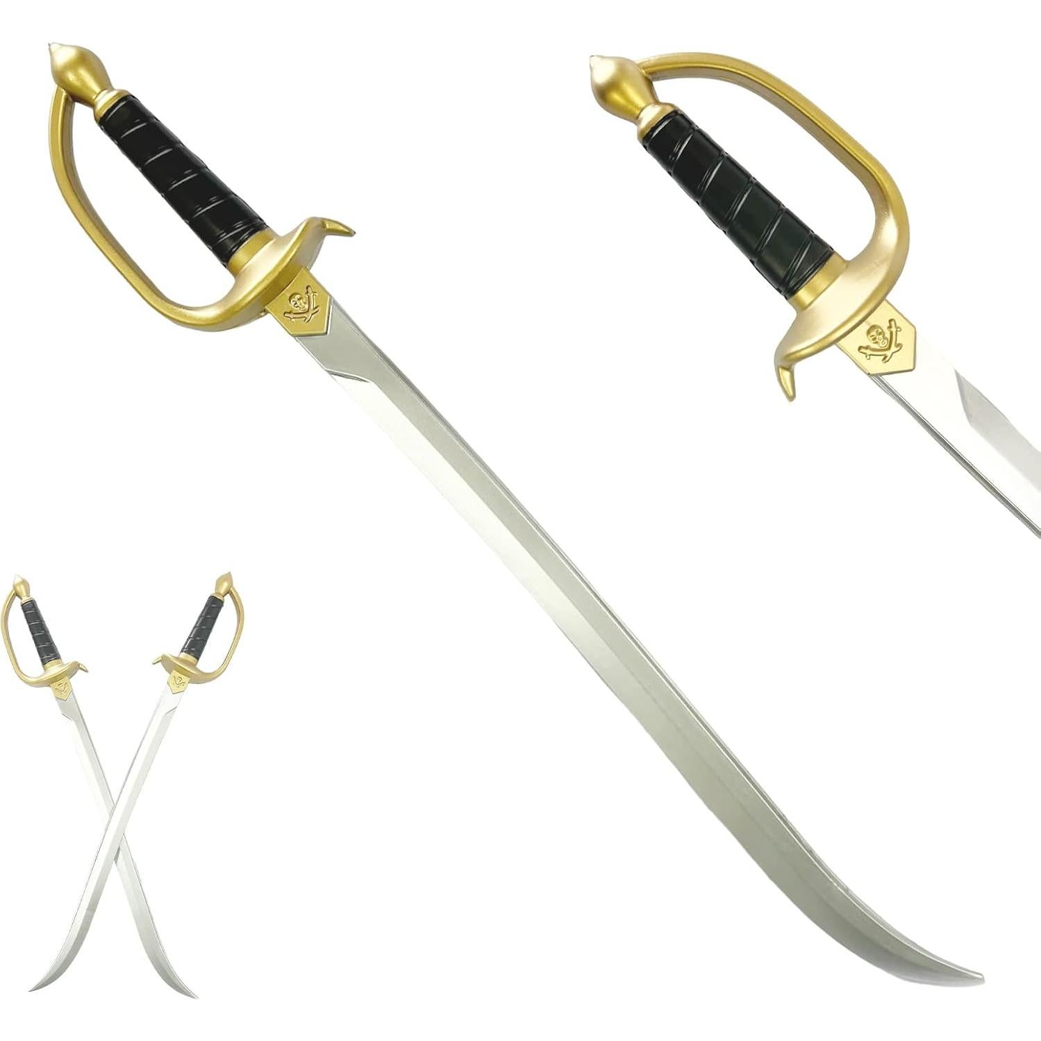 Juego de Espadas Pirata Cutlass de Espuma 76 cm - 2 Unidades