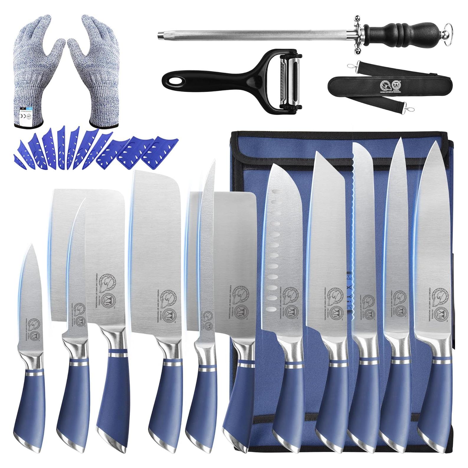 Conjunto de Cuchillos Profesionales XYJ 11 Piezas con Bolsa