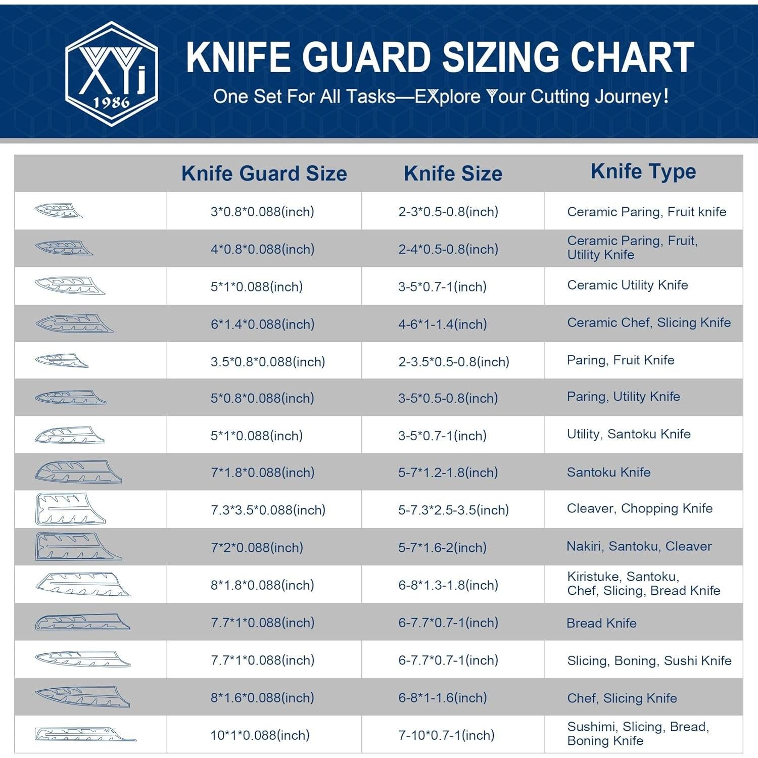 Conjunto de Cuchillos Profesionales XYJ 11 Piezas con Bolsa