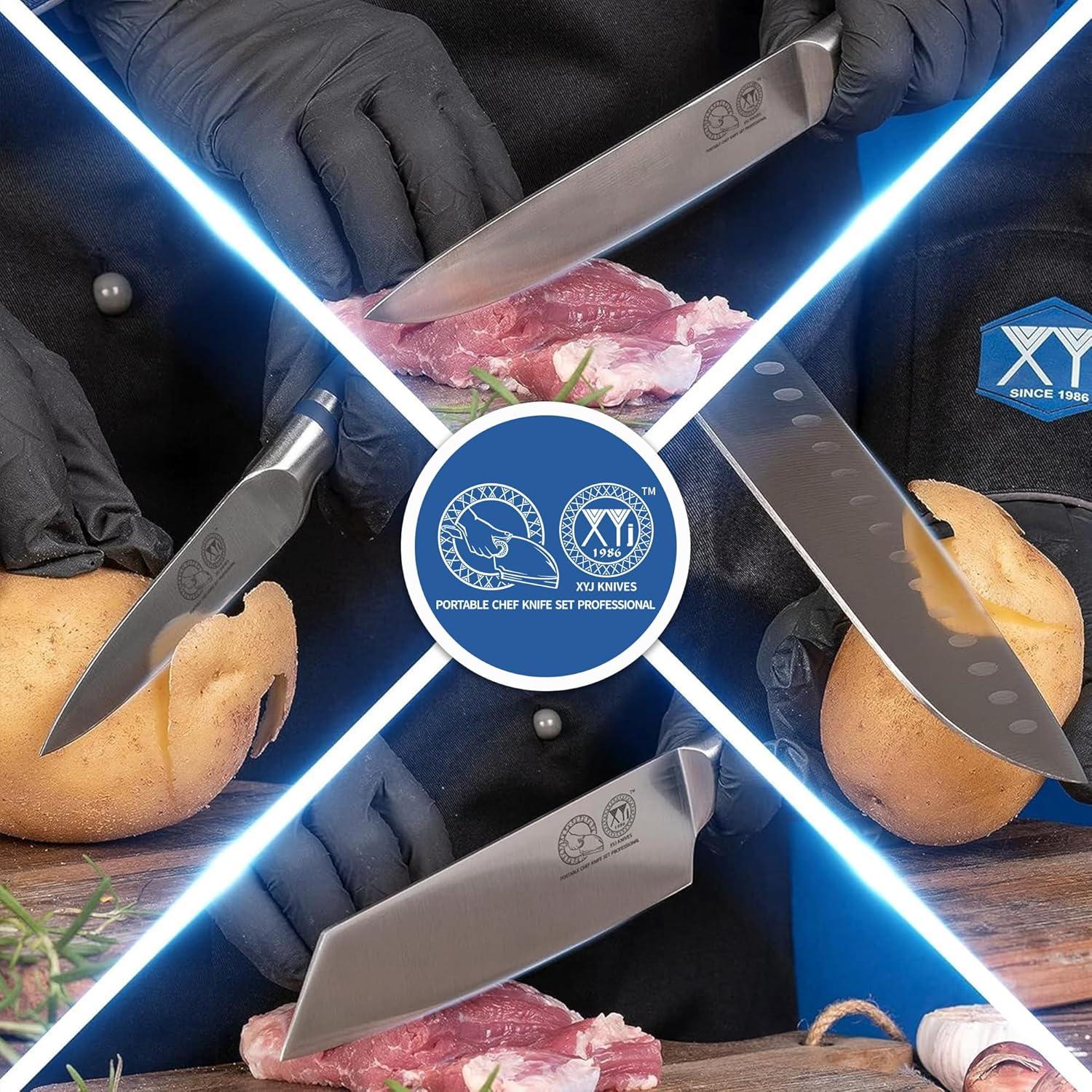 Conjunto de Cuchillos Profesionales XYJ 11 Piezas con Bolsa