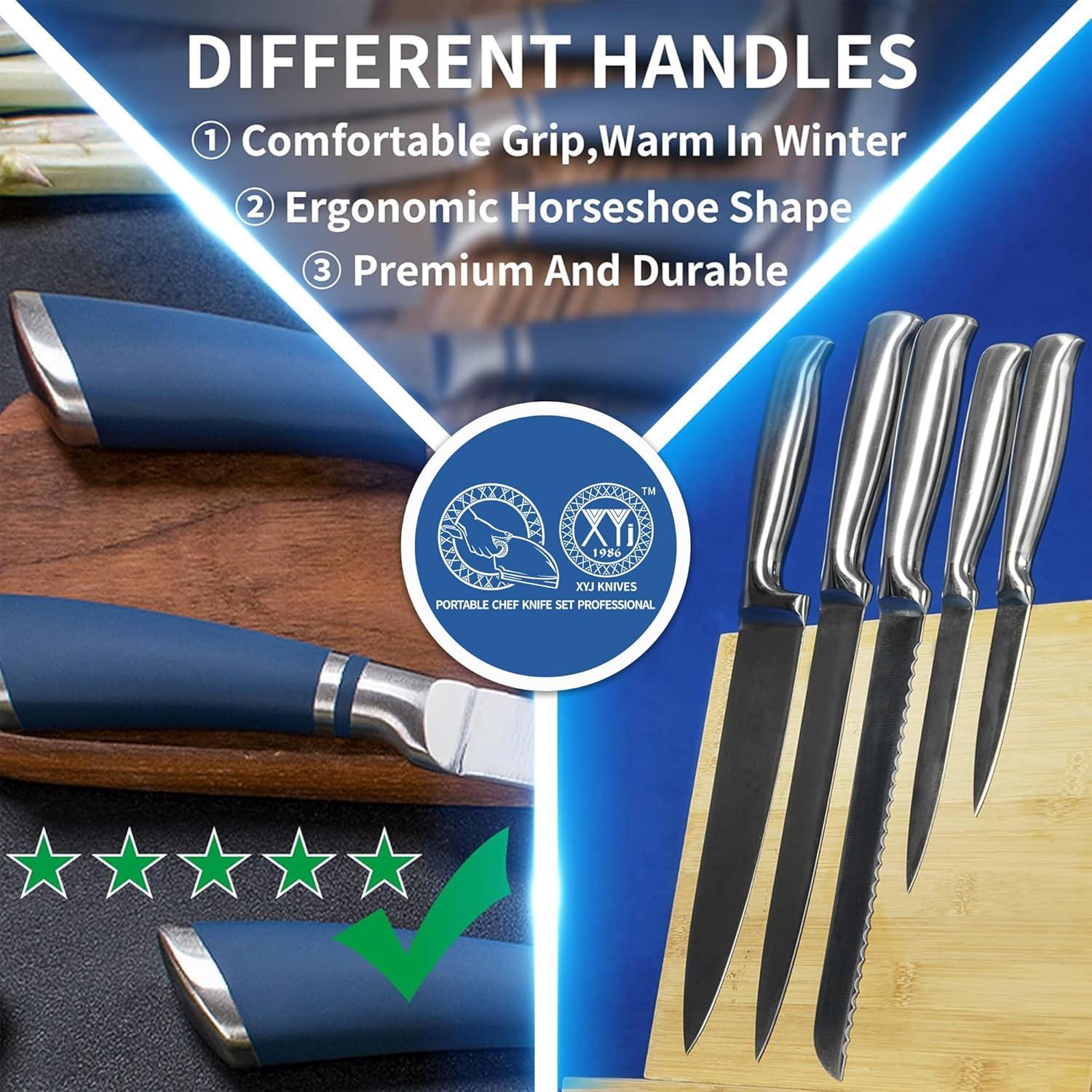 Conjunto de Cuchillos Profesionales XYJ 11 Piezas con Bolsa