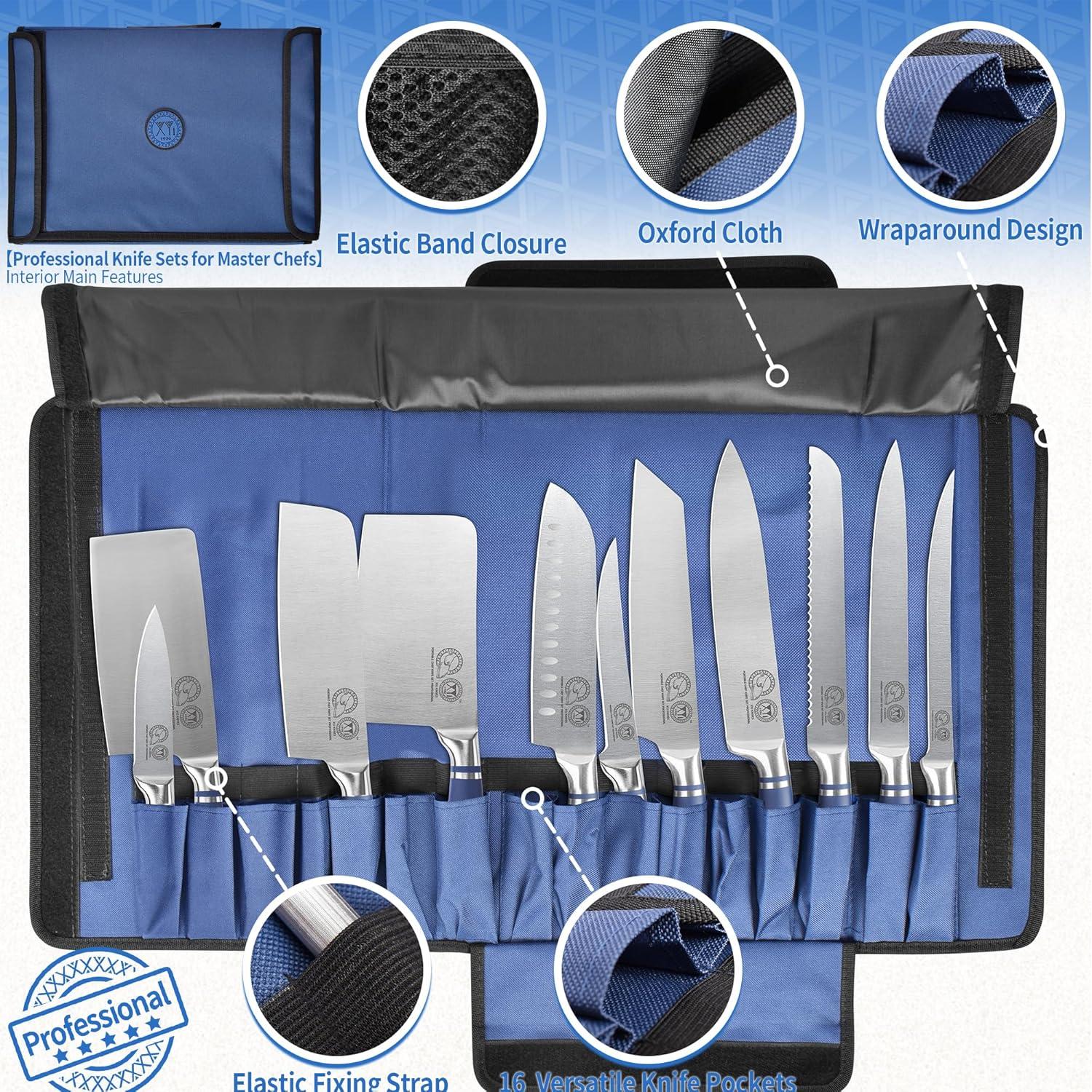 Conjunto de Cuchillos Profesionales XYJ 11 Piezas con Bolsa