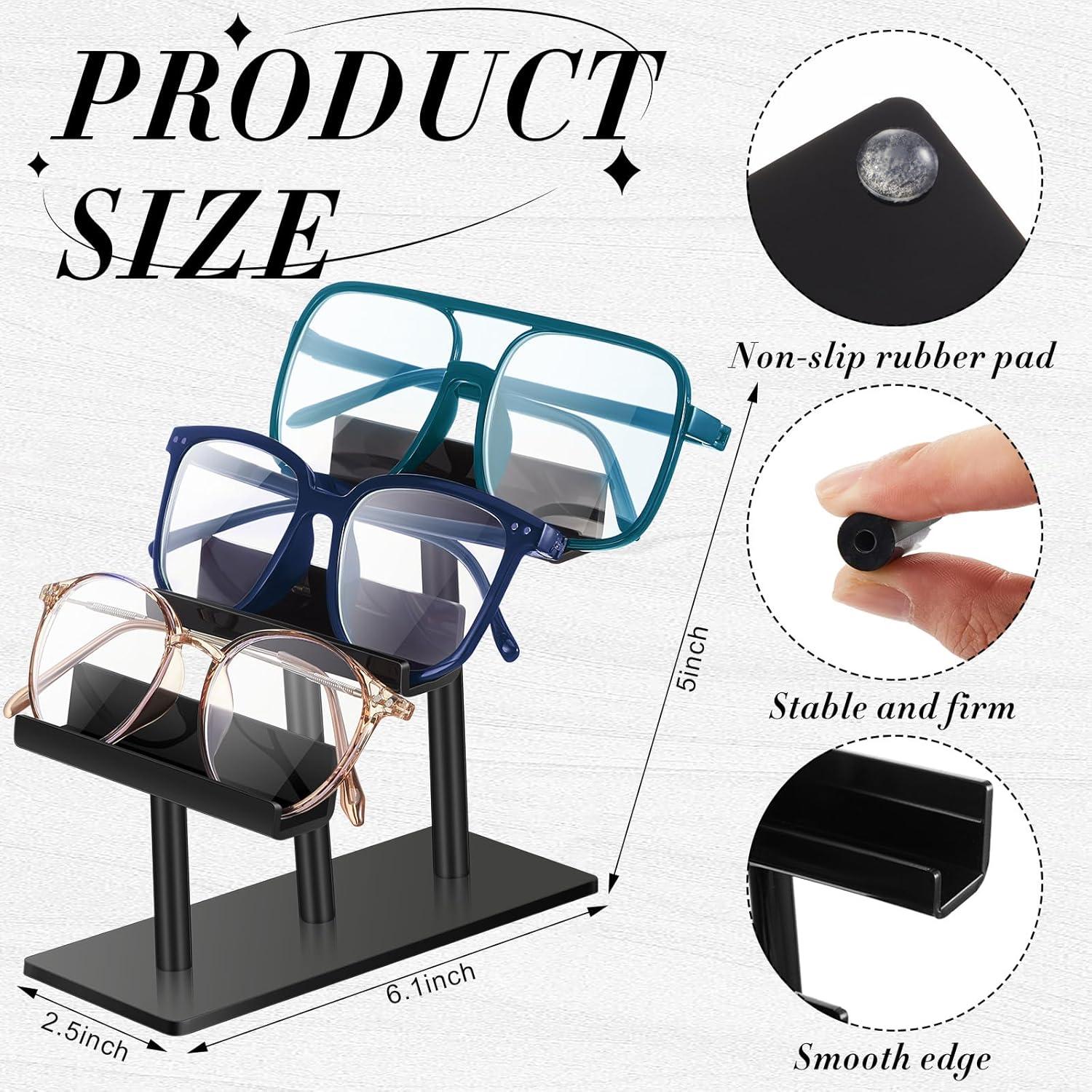 Soporte para Gafas Sintuff 4 Pcs 3 Niveles Acrílico Negro