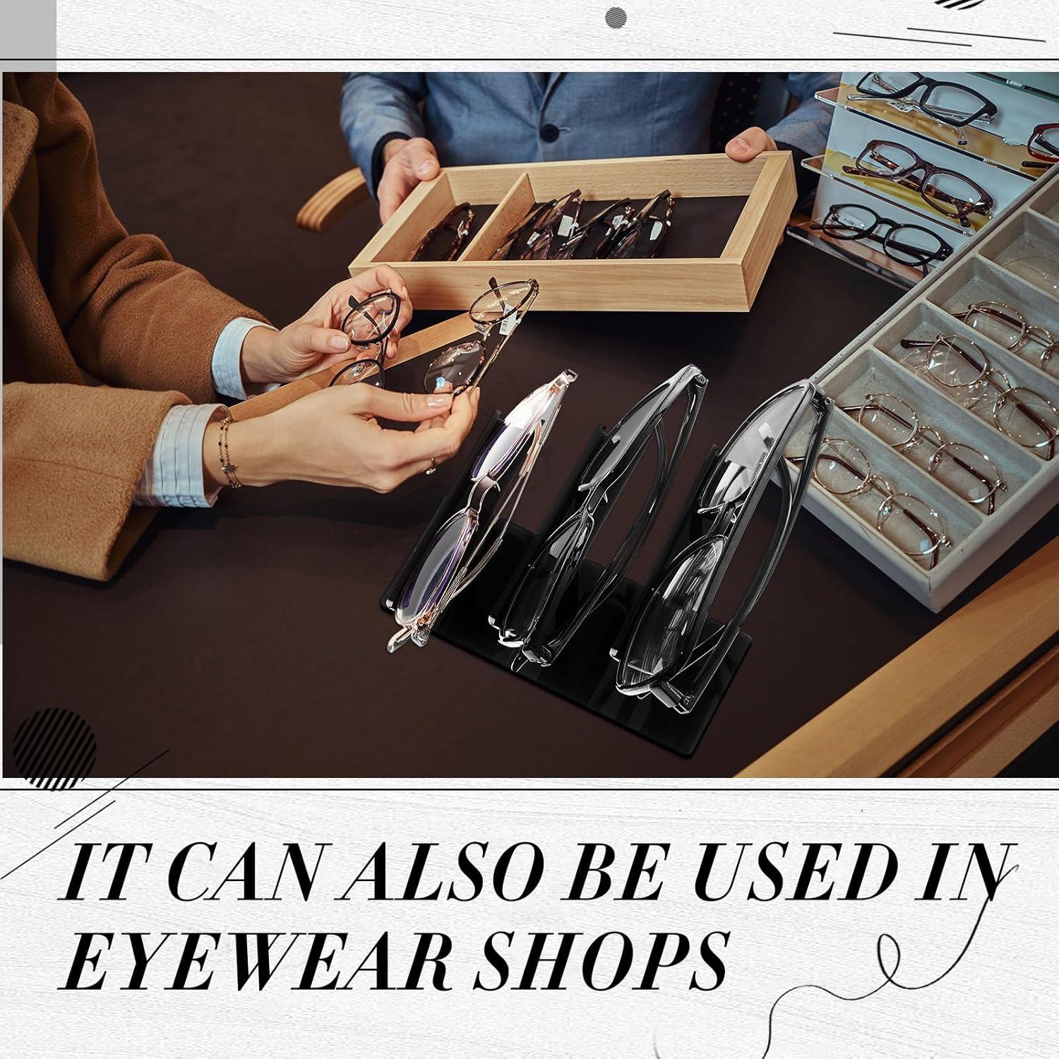 Soporte para Gafas Sintuff 4 Pcs 3 Niveles Acrílico Negro