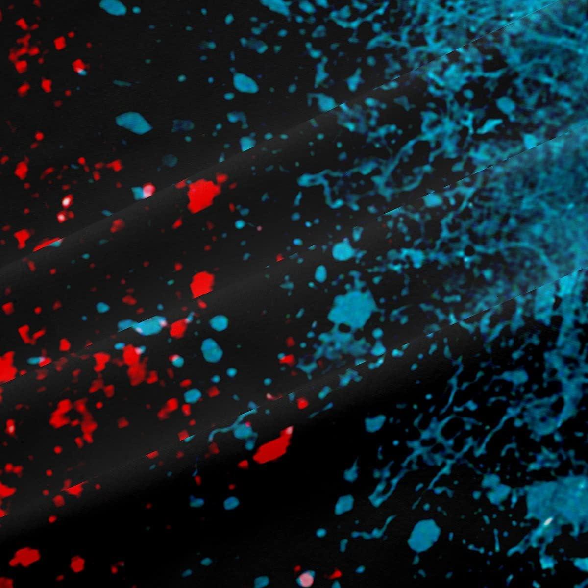 Cortinas Feelyou 42x84 Rojo Azul Modernas 2 Paneles