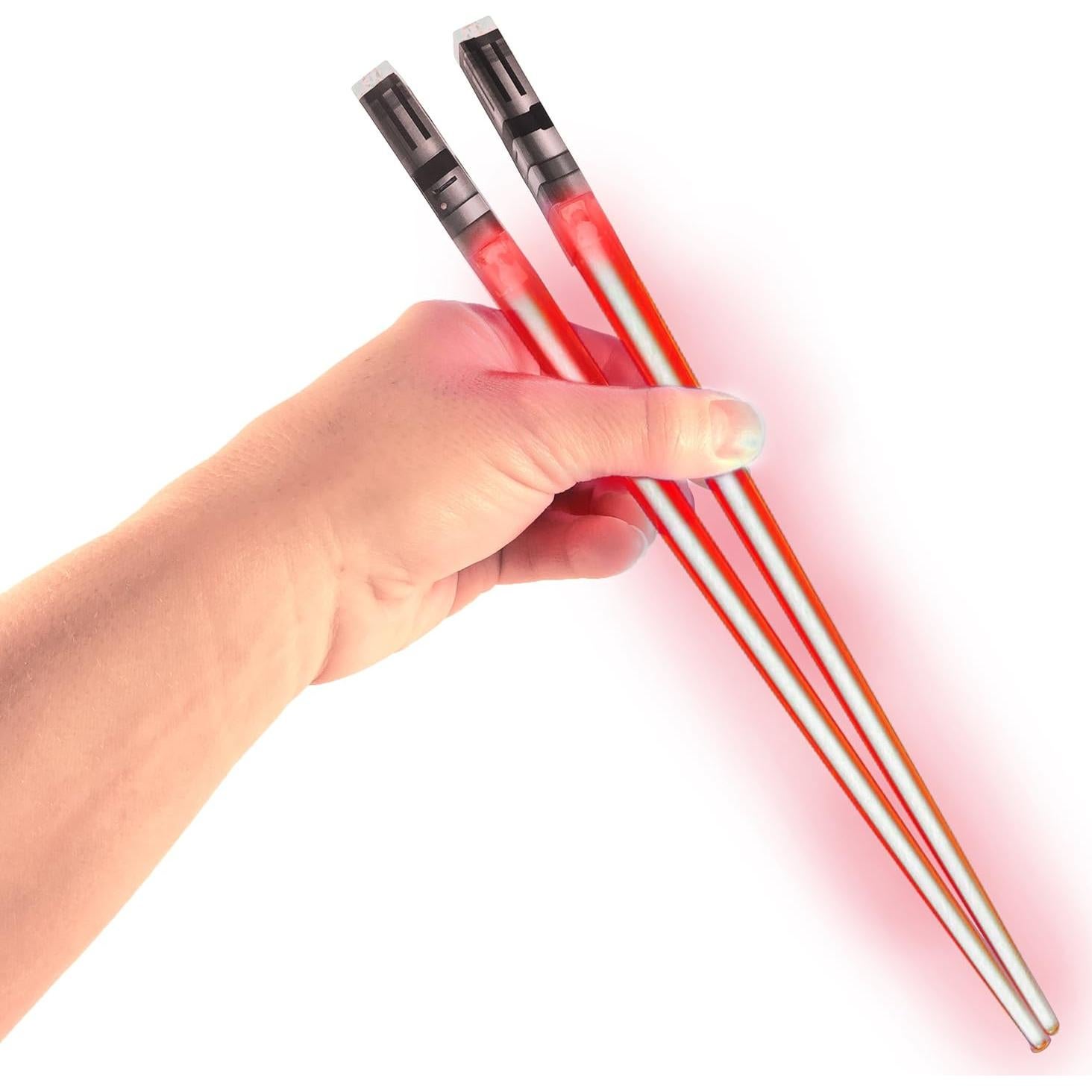 Lightsaber Chopsticks Light Up, Star Wars Chopsticks Light Up, Mini Light Saber Chopstick for Adults Cool Chopstick, Light Saber Chop Sticks Led chop stick Jedi Chop sticks 1 Pair Darth Red