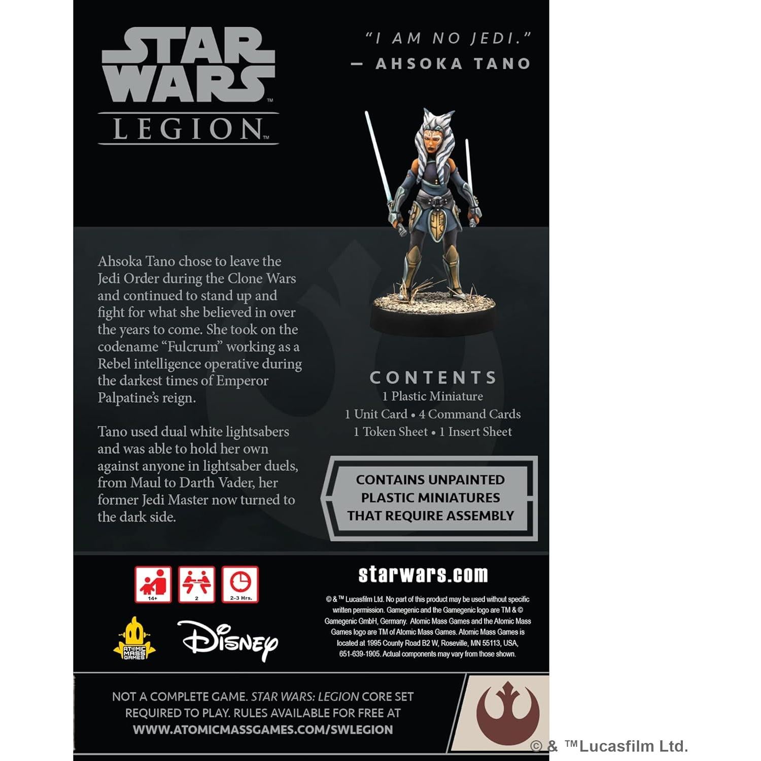 Star Wars Legion Ahsoka Tano Operativo Estrategia 2 Jugadores