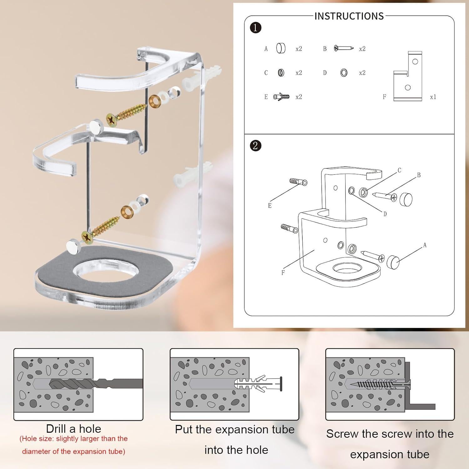 Soporte de Montaje en Pared Cosmos para Sable de Luz Acrílico