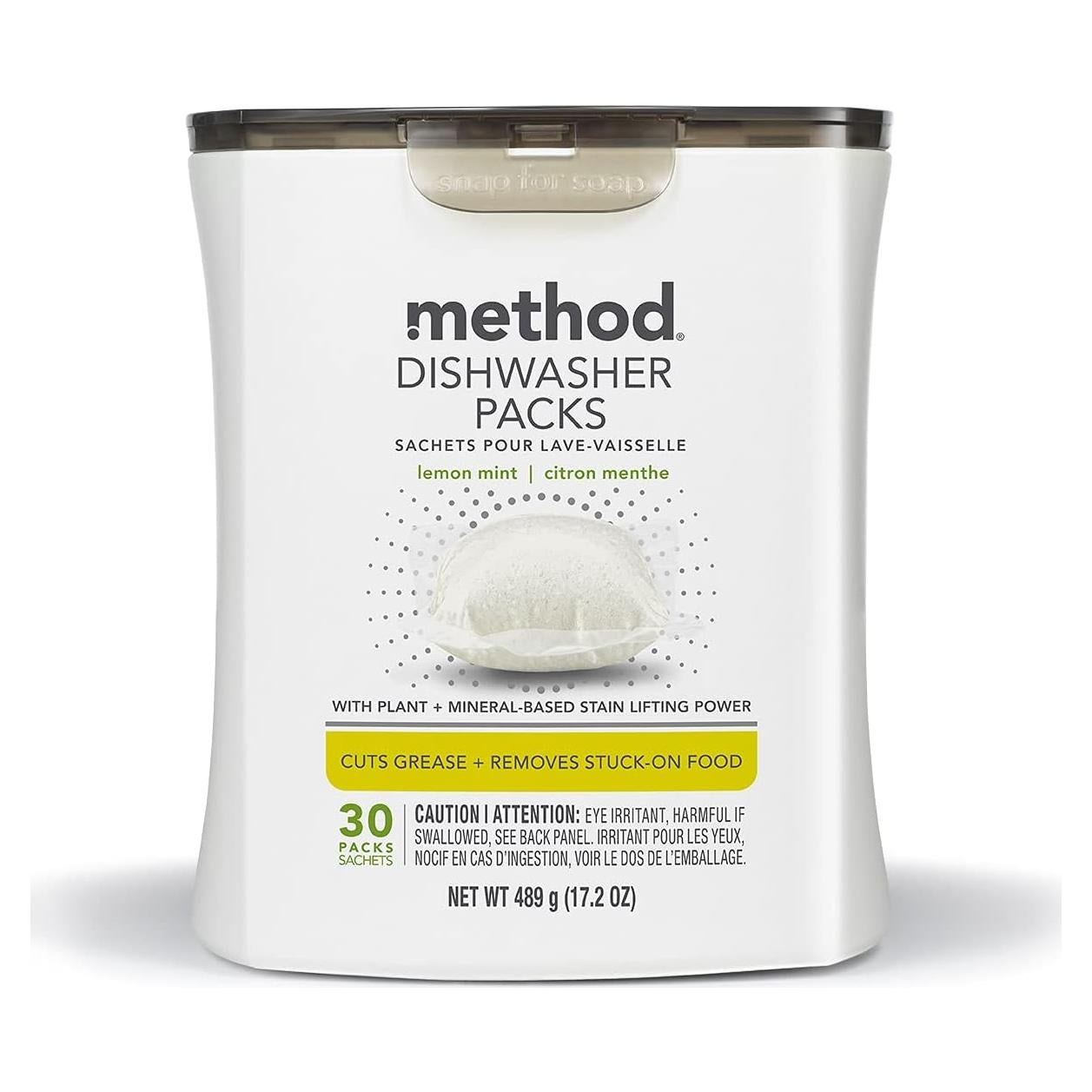 Detergente para Lavavajillas Method Menta de Limón 30 Paquetes