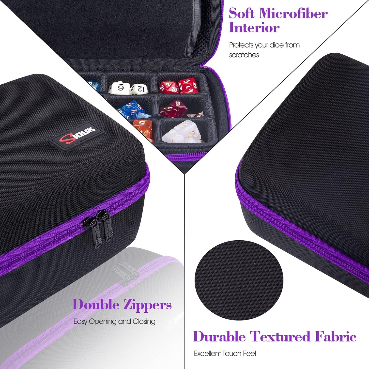 Caja de Almacenamiento de Dados SIQUK Violeta Doble Bandeja