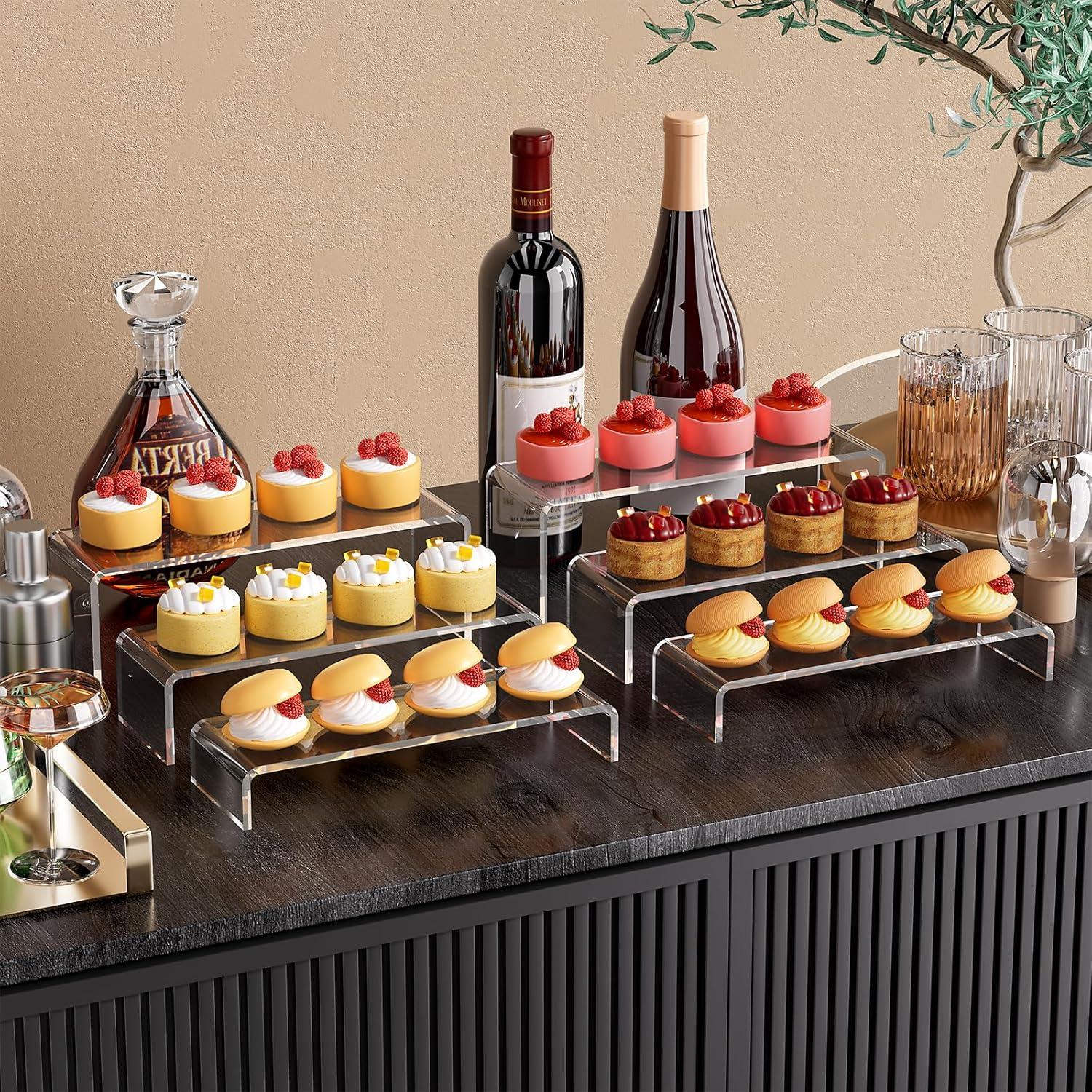 Soportes de Exhibición Acrílicos Acina 3Pcs 22.86x10.16cm