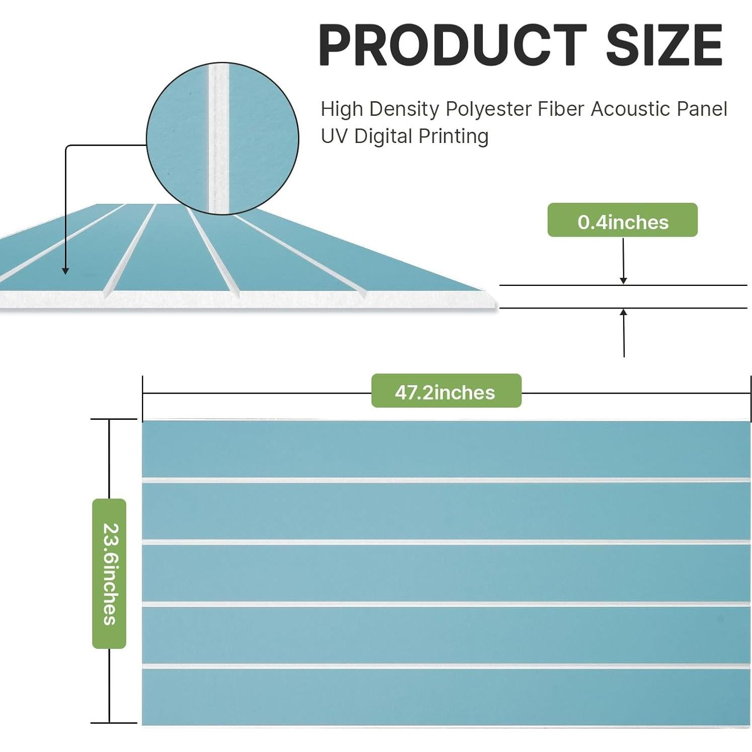 Paquete Acústico 4 Paneles Adhesivos Keemute 120x60 cm Azul