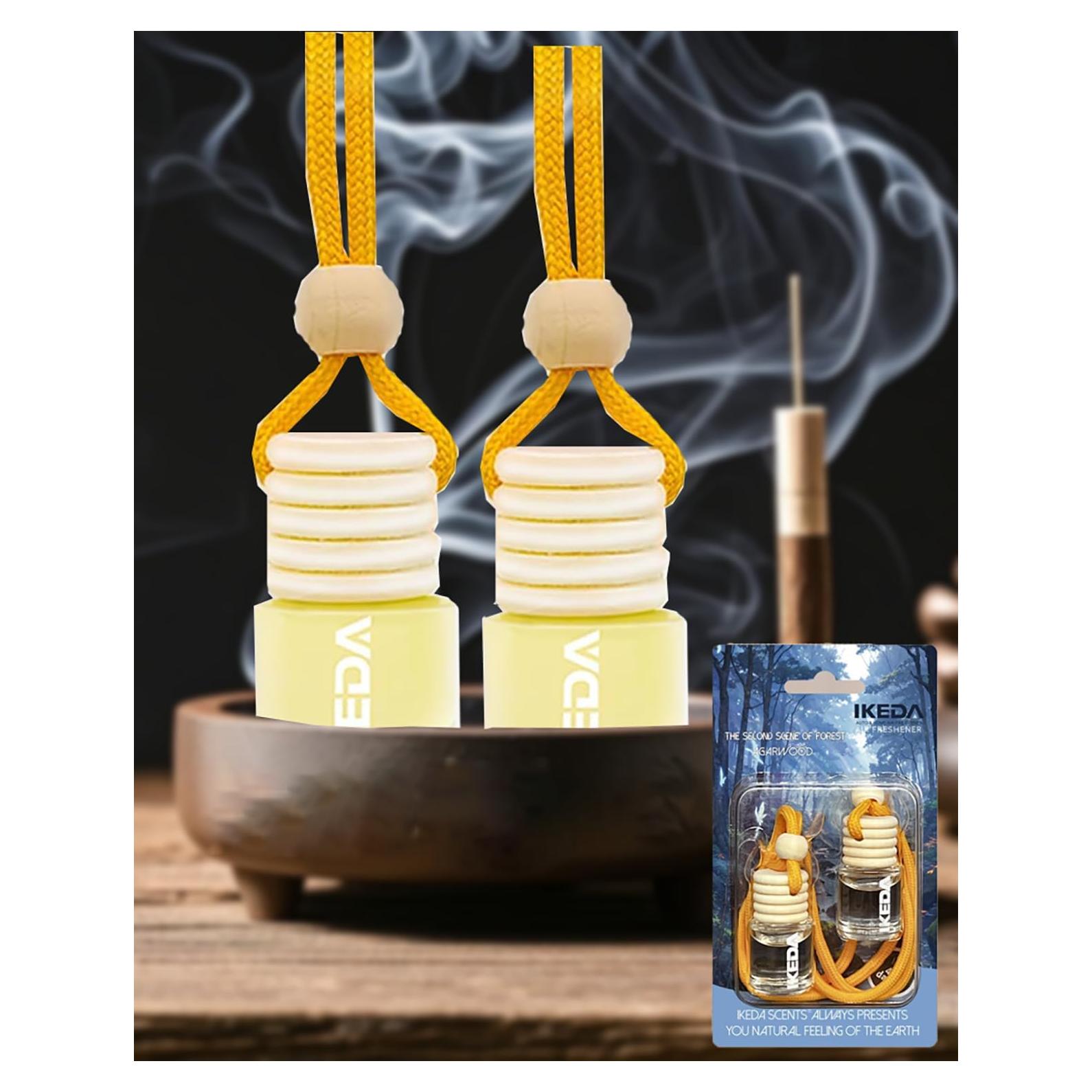 Ambientador de Auto Ikeda Fragancia 2Pcs Madera de Agar 45 Días
