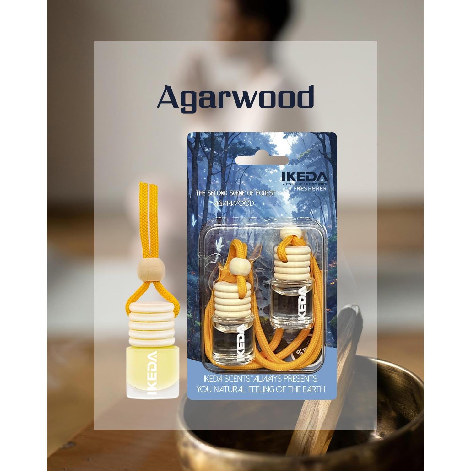 Ambientador de Auto Ikeda Fragancia 2Pcs Madera de Agar 45 Días