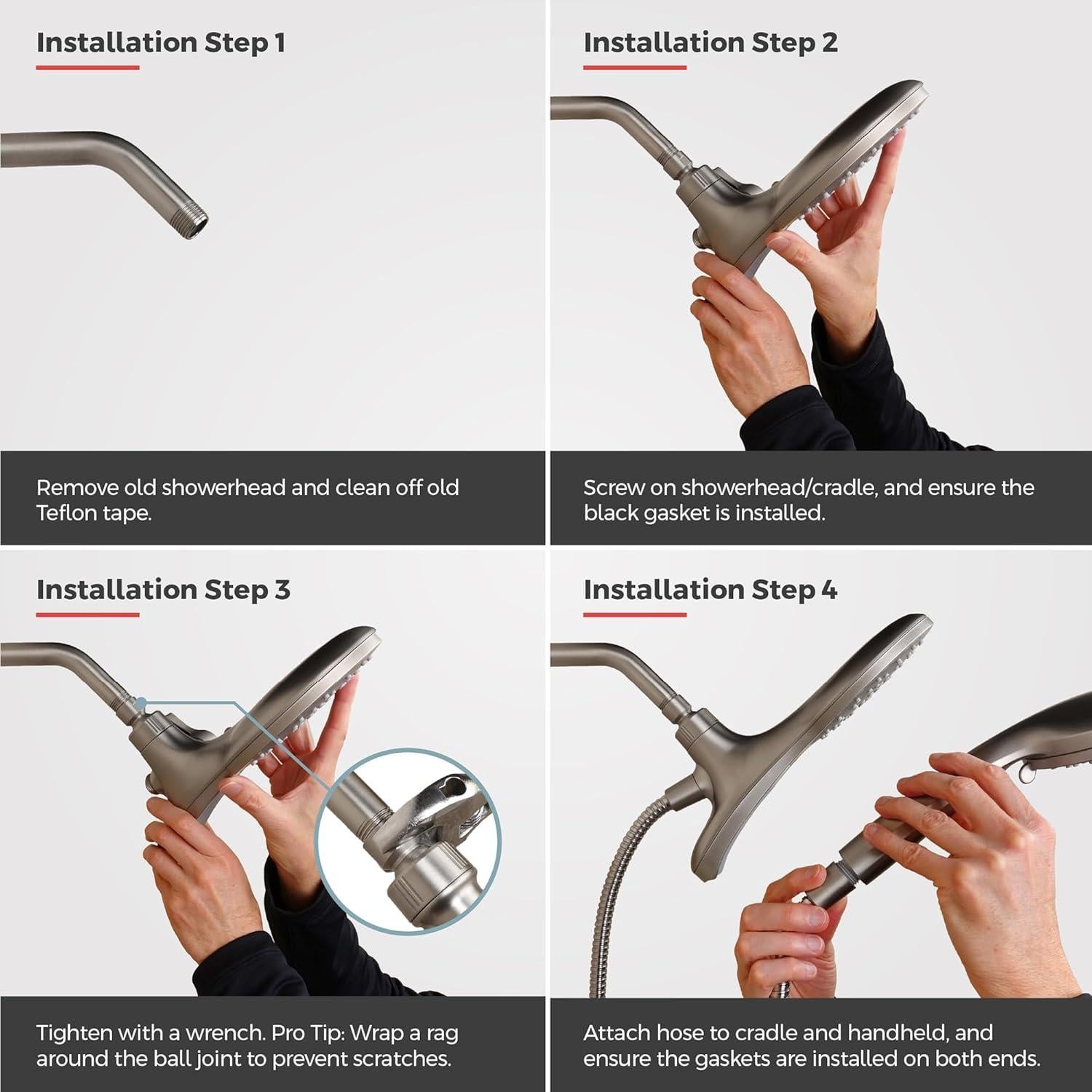 Cabezal de Ducha y Mano Pfister HydroFuse 6 Funciones Cromo