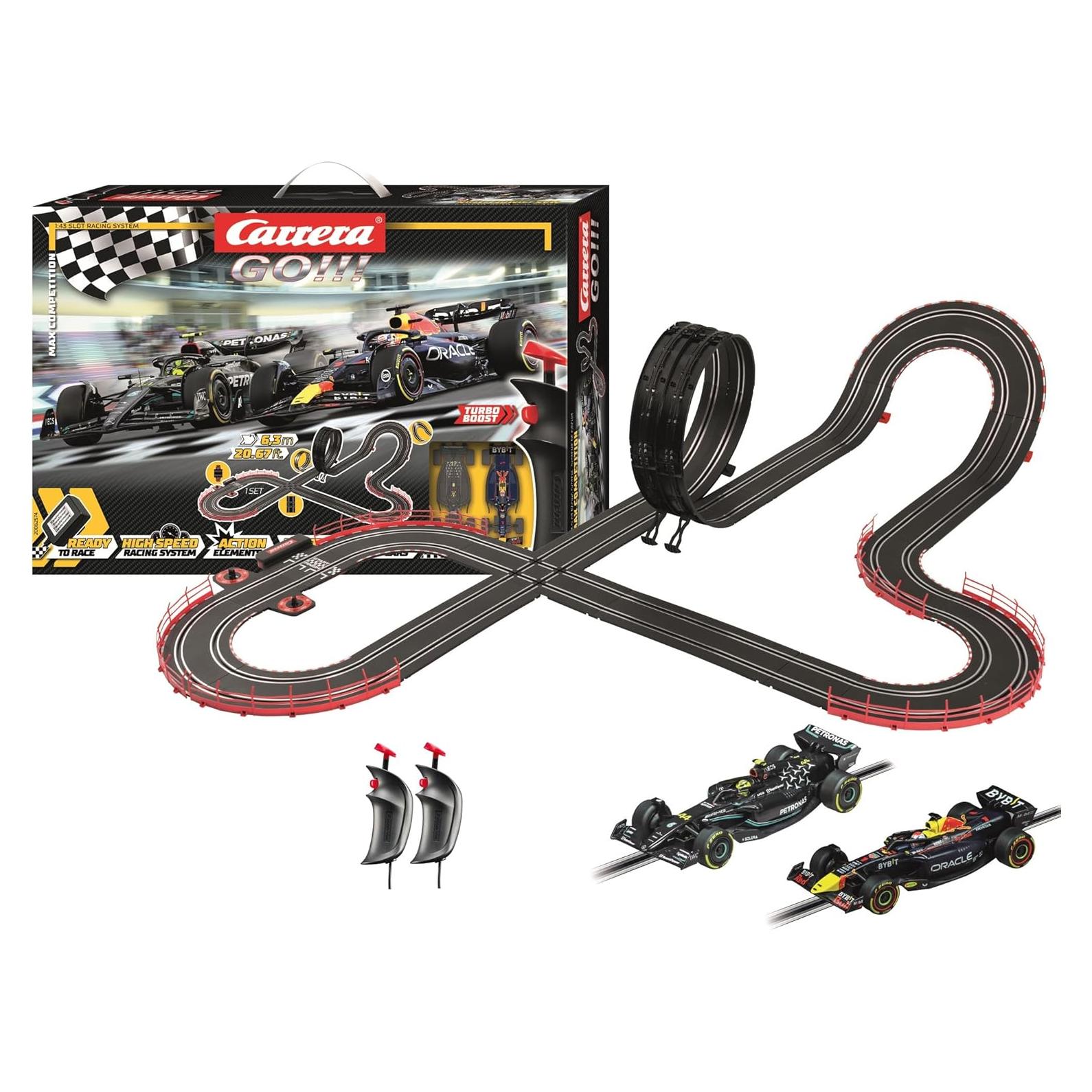 Pista de Carreras Carrera GO!!! 1:43 con 2 Coches y Turbo