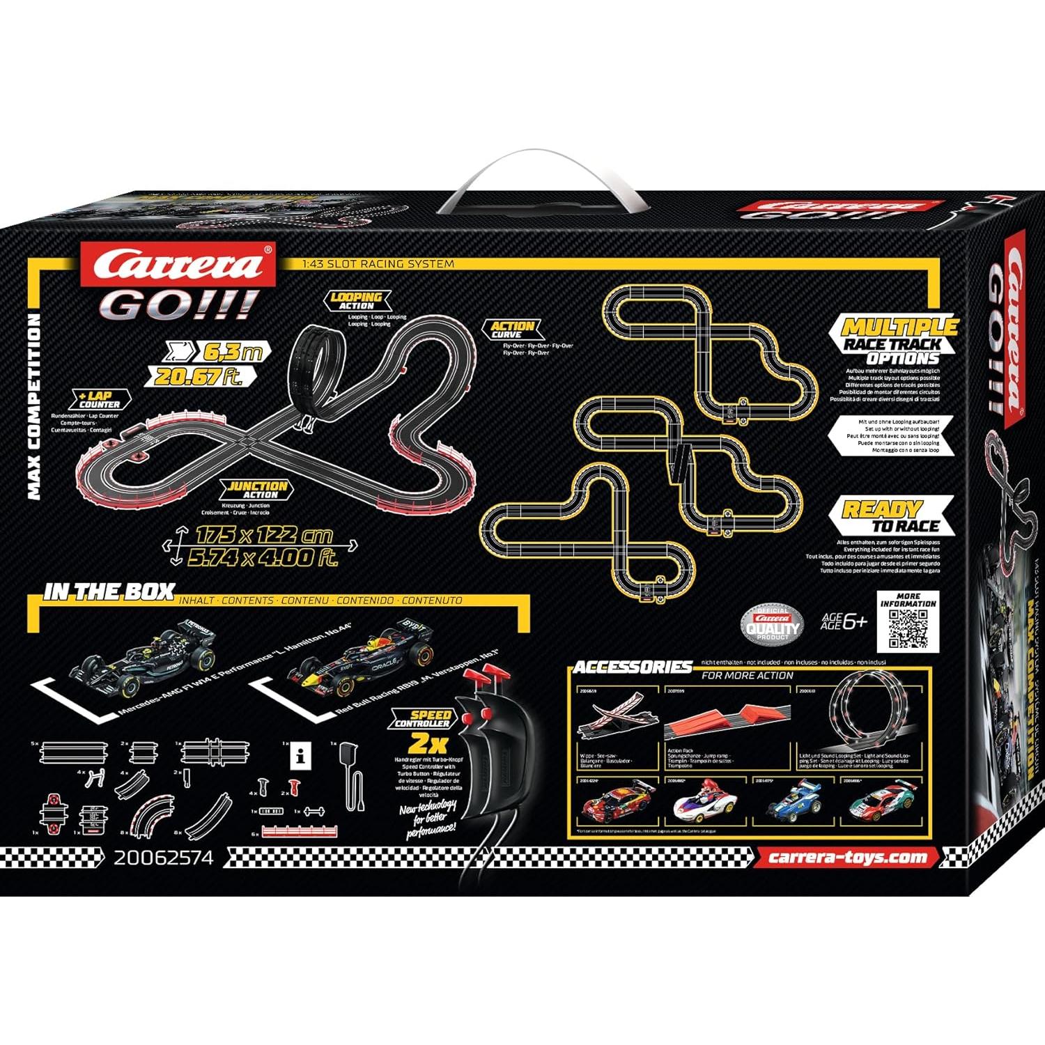 Pista de Carreras Carrera GO!!! 1:43 con 2 Coches y Turbo