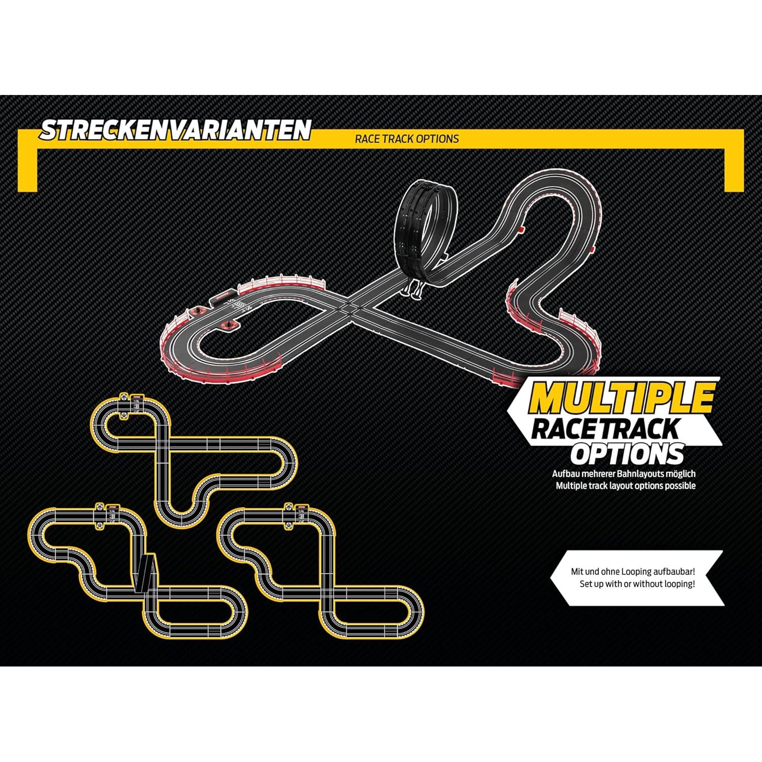 Pista de Carreras Carrera GO!!! 1:43 con 2 Coches y Turbo