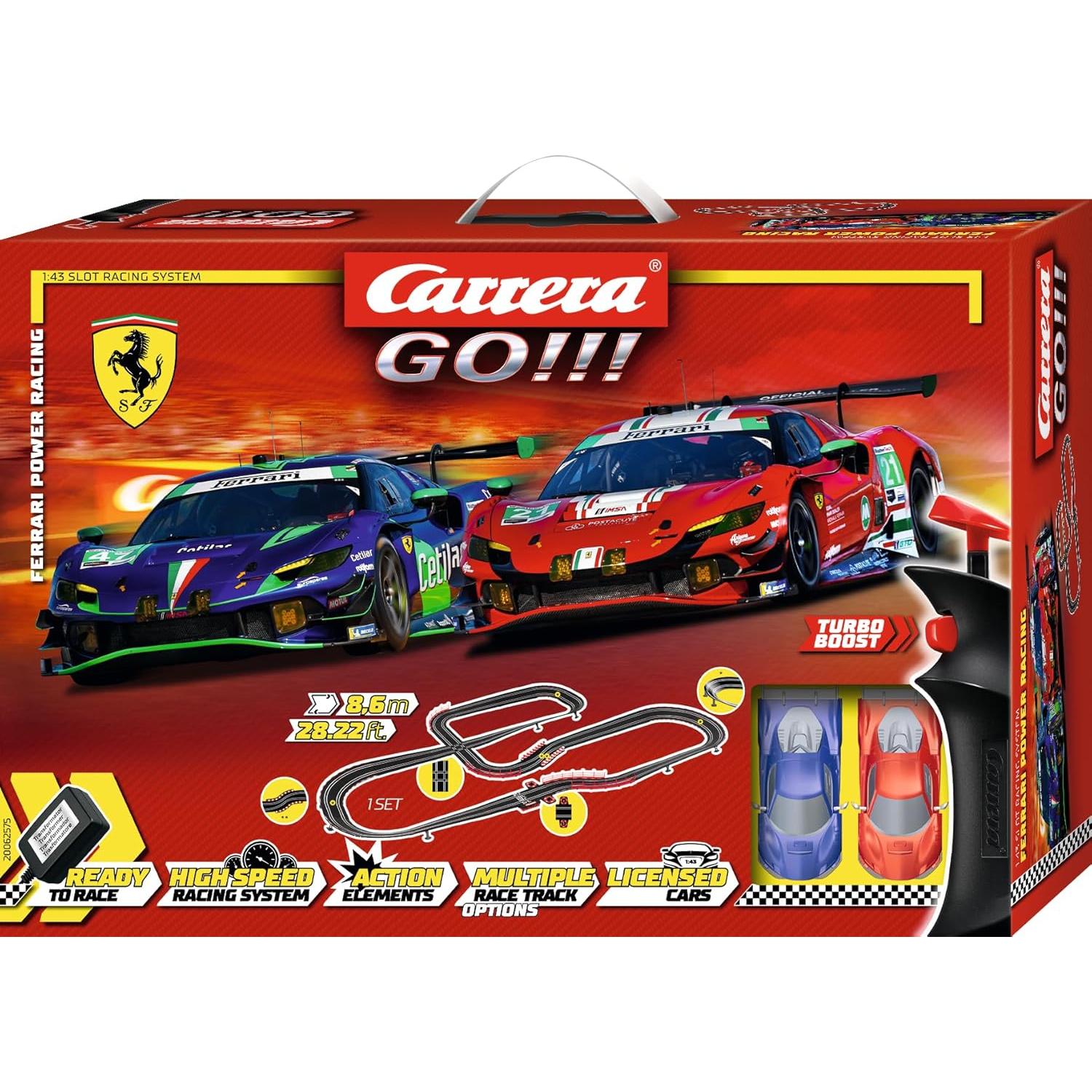 Pista de Carreras Carrera GO!!! Ferrari 1:43 con 2 Coches