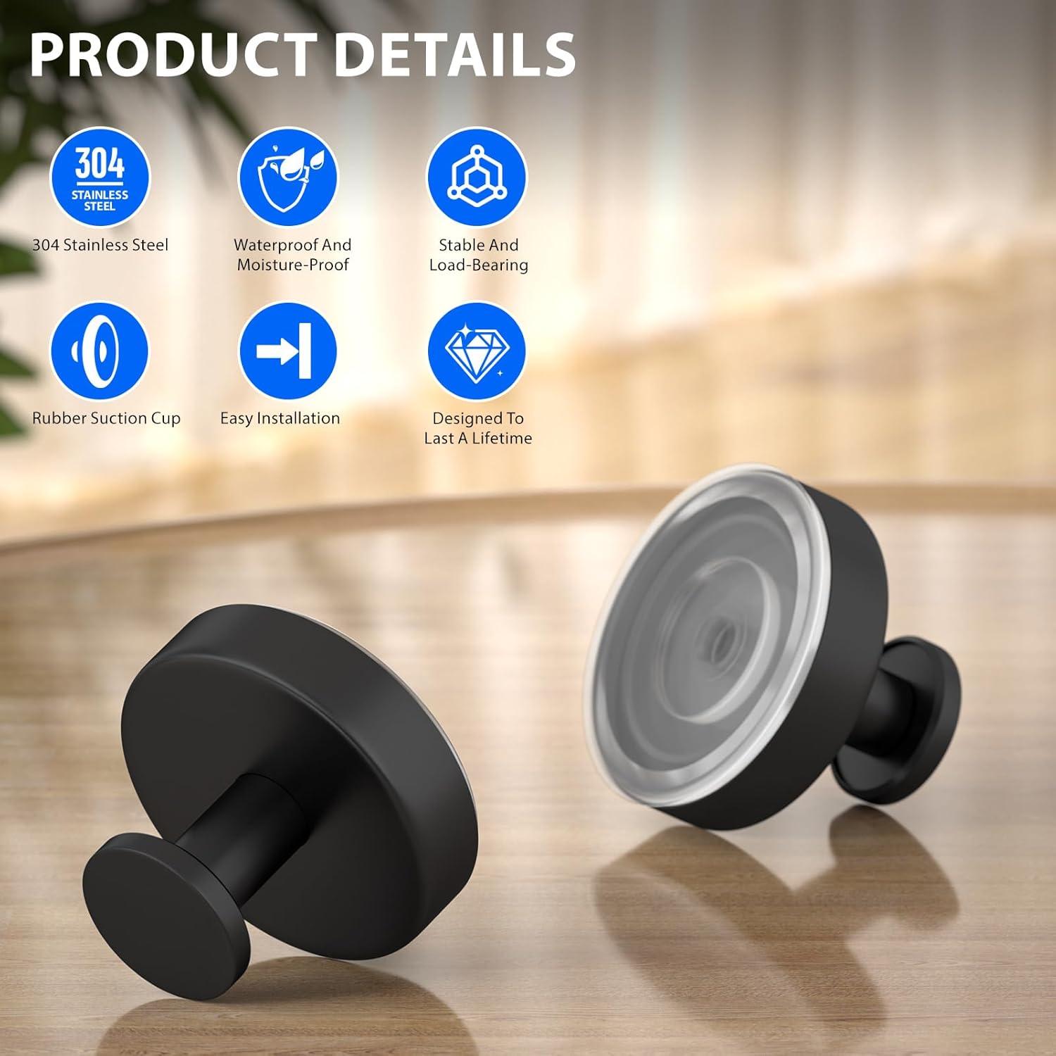 Ganchos de Ventosa CHIKESI para Ducha y Baño - Soporta 6.8 kg