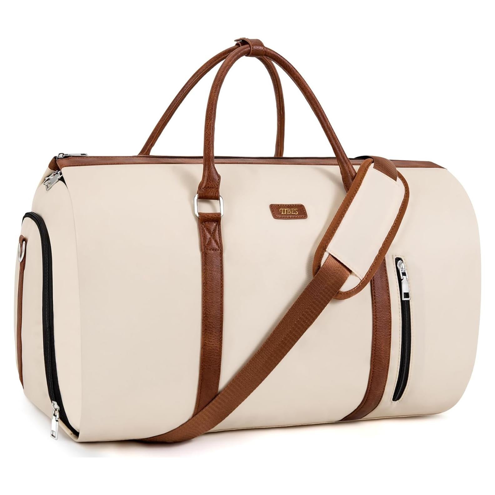 Bolsa Duffle de Prenda TIBES 2 en 1 - 53x28x31 cm - Blanco Roto