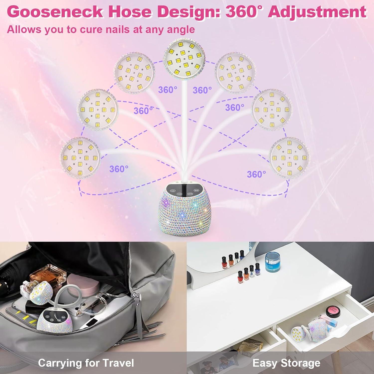 Lámpara de Uñas UV LED CGBE M2-UV 36W Inalámbrica 4 Modos