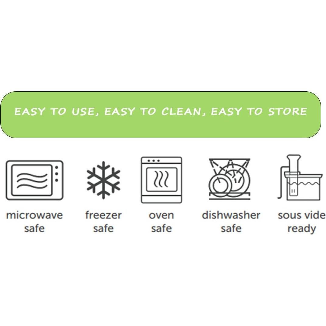 Bolsas de Silicona Reutilizables 3R - 3 Tamaños, A prueba de Fugas