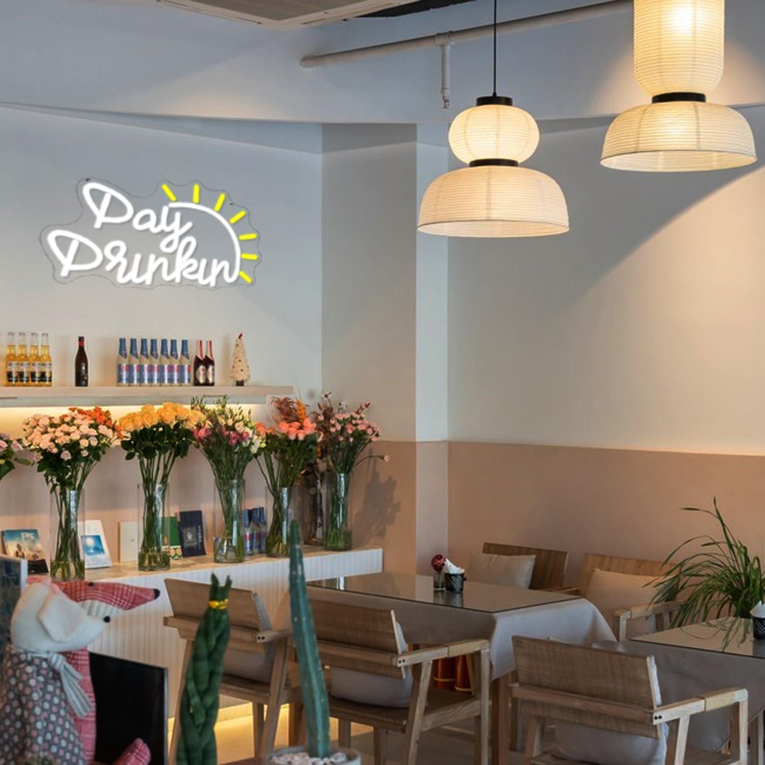 Letrero de Neón LED Día de Bebida CHANNEON 39.88x24.38cm