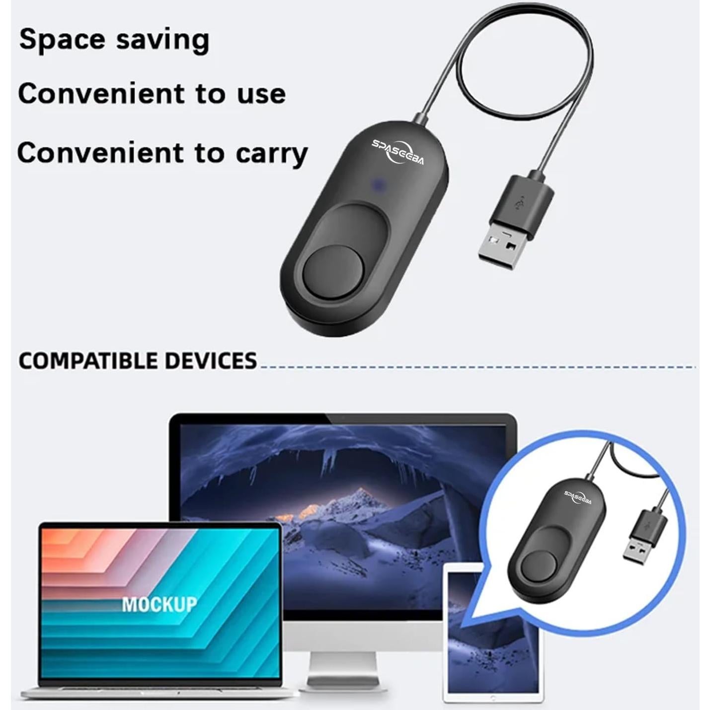 Mover de Ratón USB Automático Vostoktech Indetectable 3 Modos