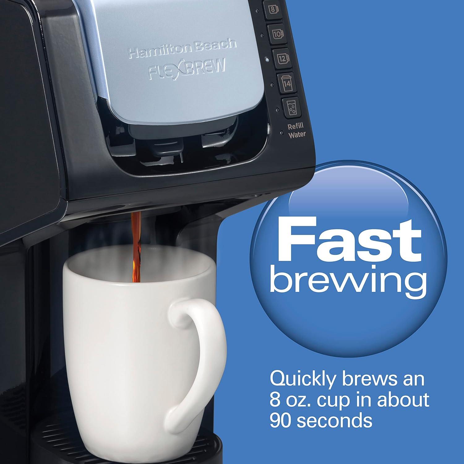 Cafetera Hamilton Beach FlexBrew 1 Porción 50 oz Caliente y Frío