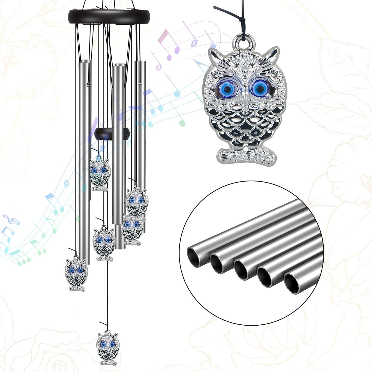 Campana de Viento Virekm Búho Ojo Maligno 64.8 cm