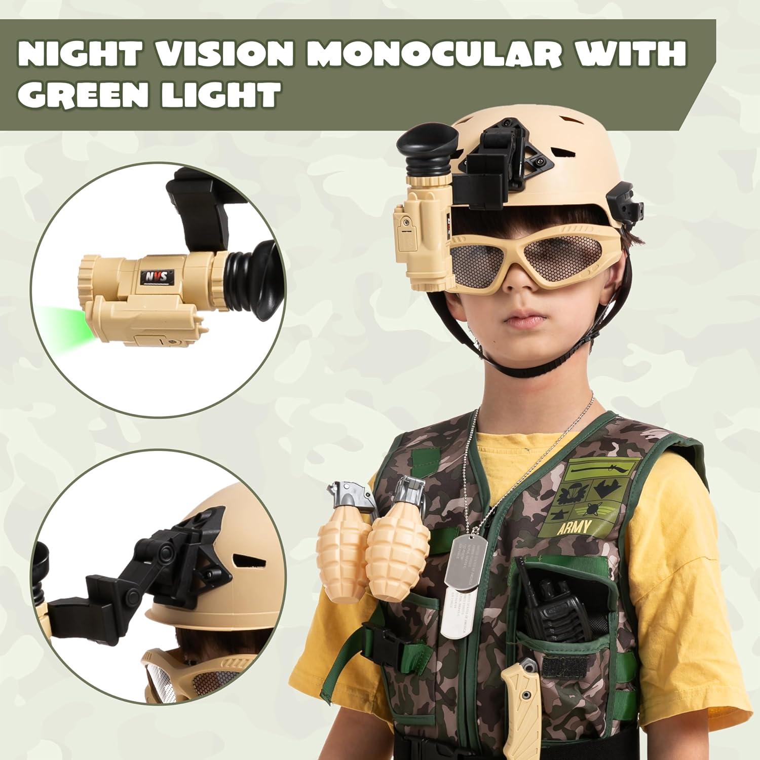 Conjunto Disfraz Soldado Ejército Joyin 12 Piezas Niños