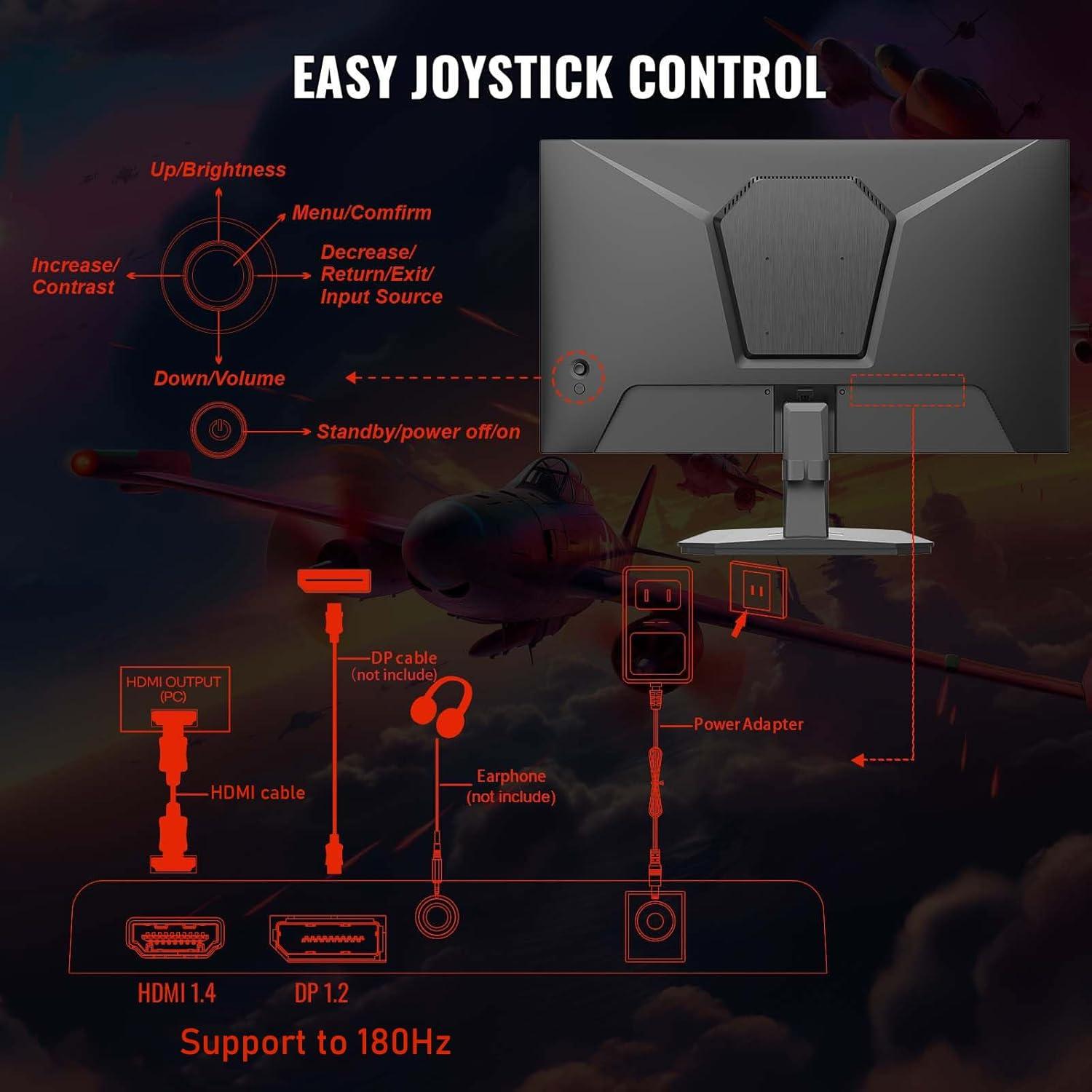 Monitor Gaming SANSUI 24" FHD 180Hz 1ms FreeSync HDR