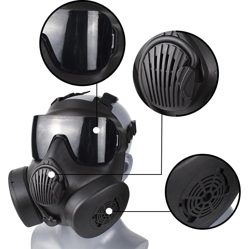 Máscara de Gas Táctica PuddingStation MM04-001 para Airsoft