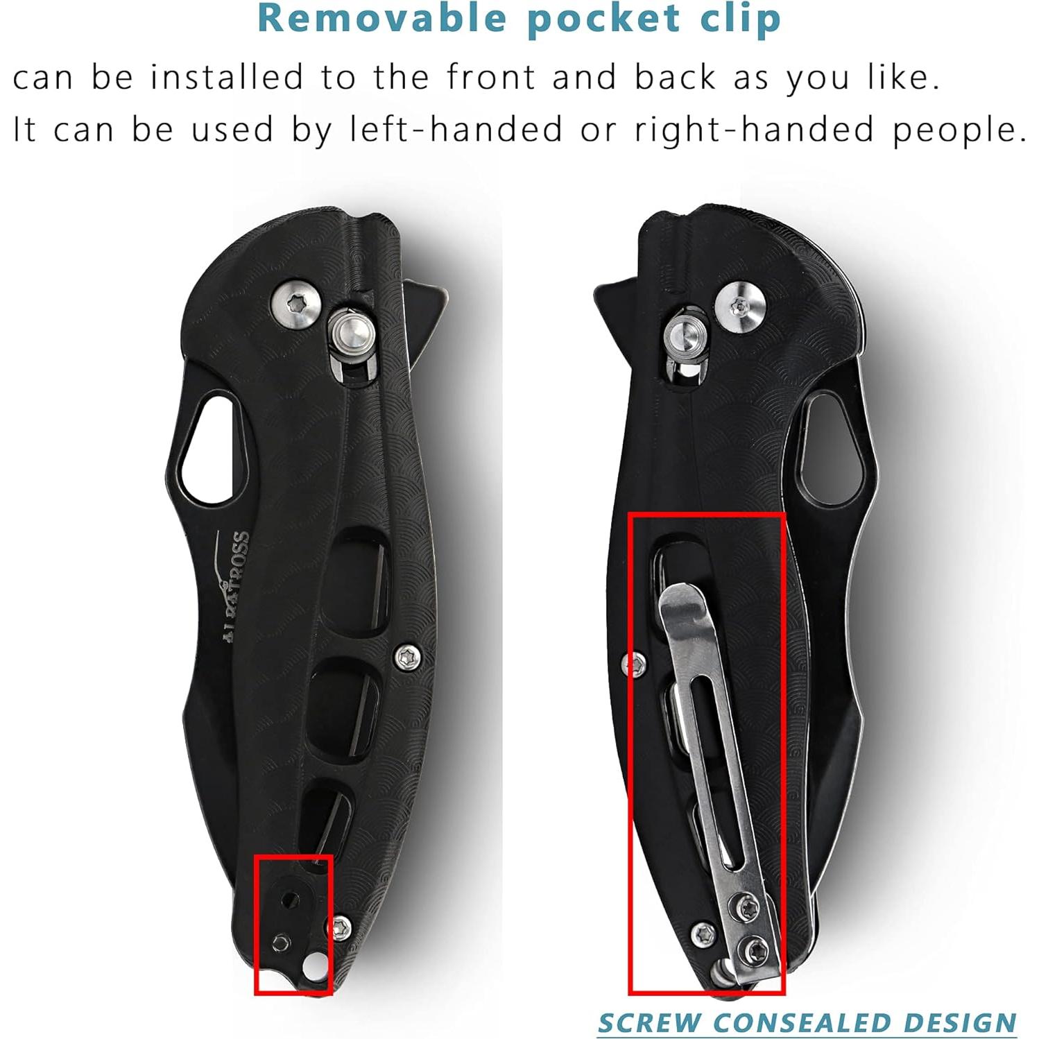 Cuchillo de bolsillo plegable ALBATROSS FK036BC-BK 7.62 cm