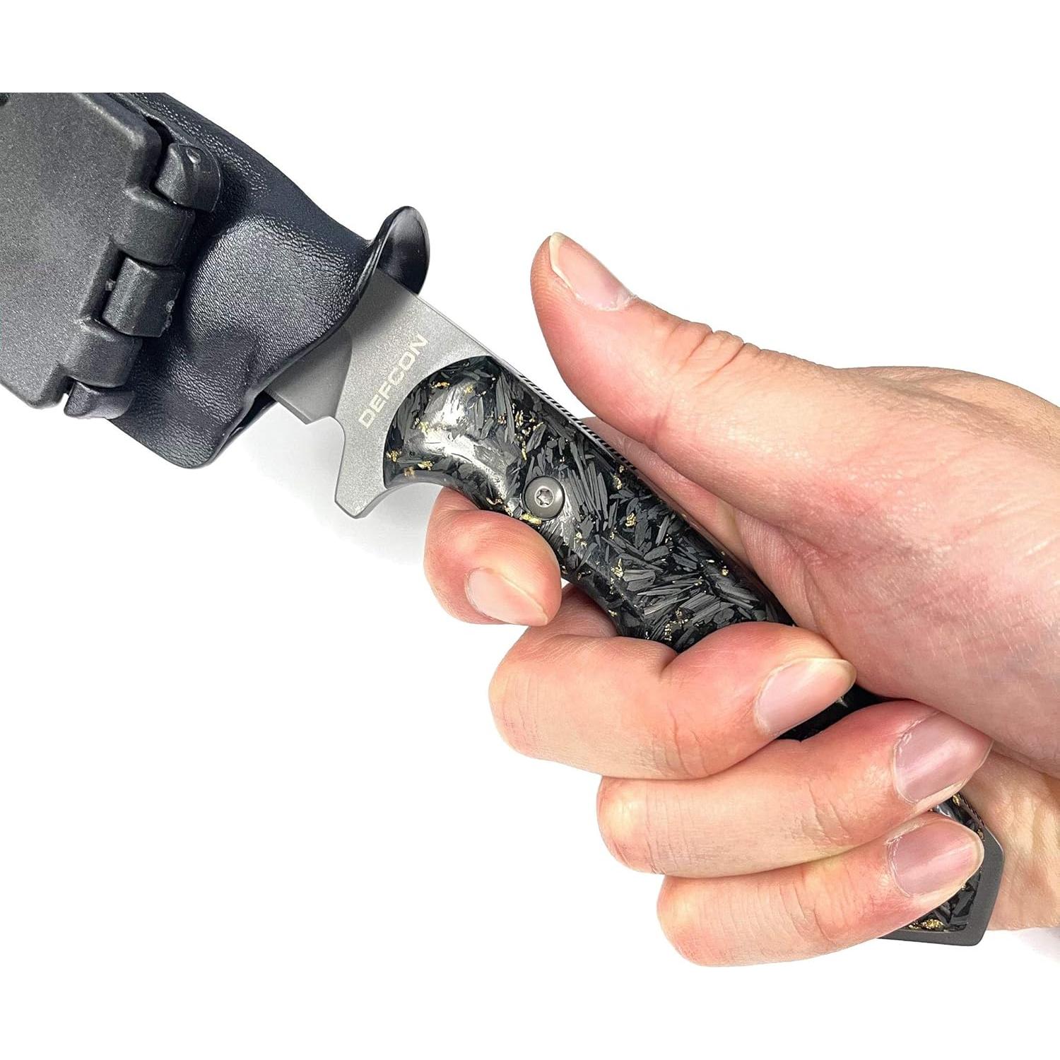 Cuchillo de Caza DEFCON TD007 Acero D2 10.16 cm con Funda Kydex