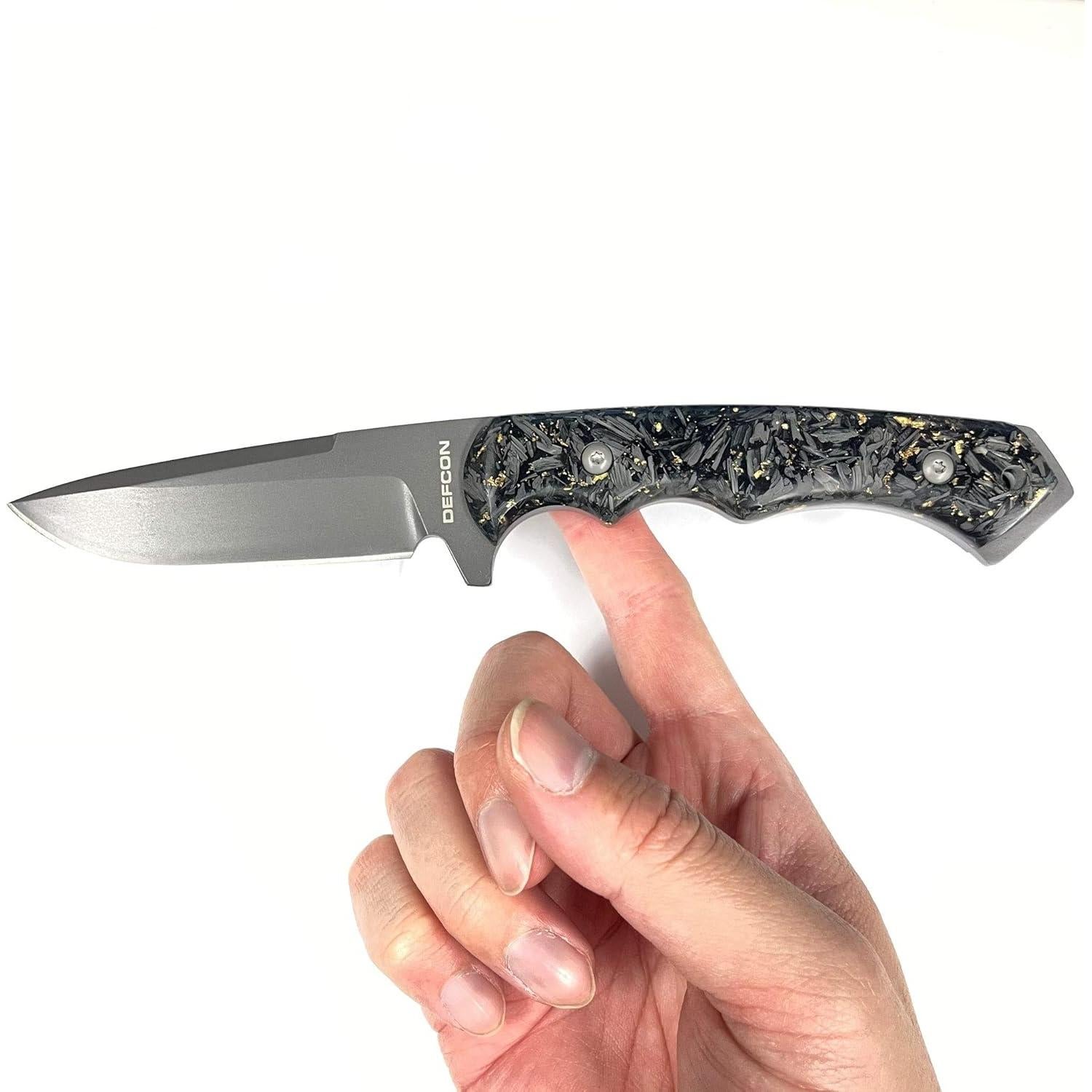 Cuchillo de Caza DEFCON TD007 Acero D2 10.16 cm con Funda Kydex