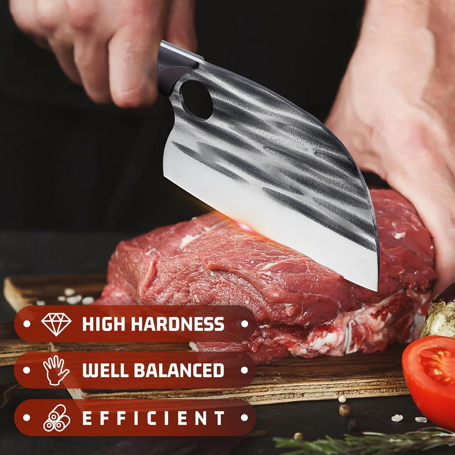 Cuchillo de Chef Huusk Forjado 16cm con Funda de Madera